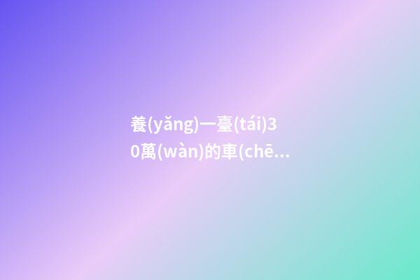 養(yǎng)一臺(tái)30萬(wàn)的車(chē)，每年花費(fèi)多少錢(qián)？